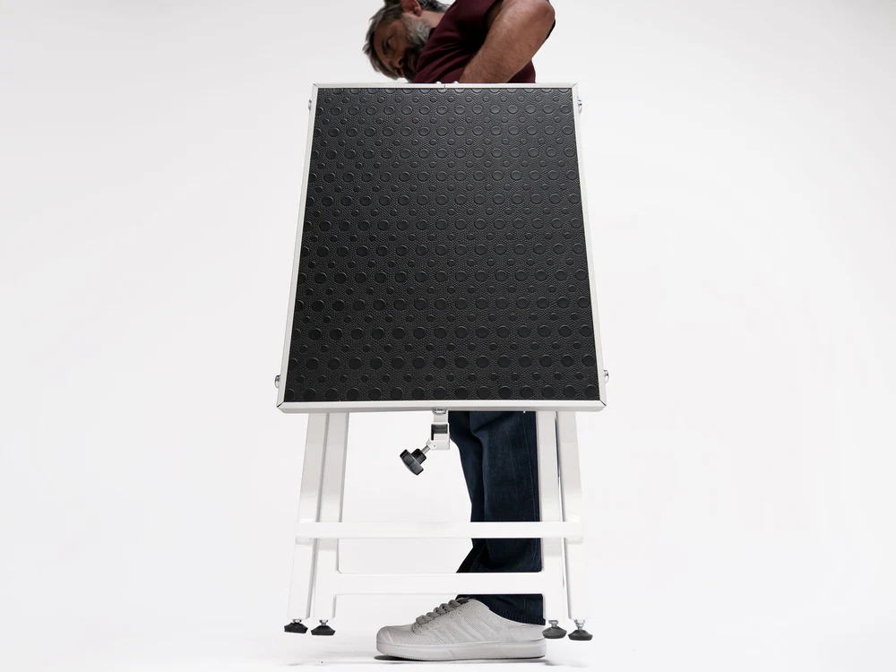Folding Veterinary Grooming and Examination Table - White (Rectangular Top Table) | TrioCare-6015