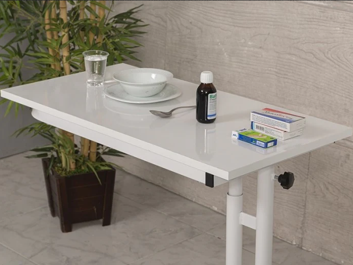 Dining Service Table with Wooden Table | White